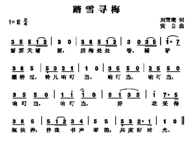 踏雪寻梅歌词，踏雪寻梅歌词解析