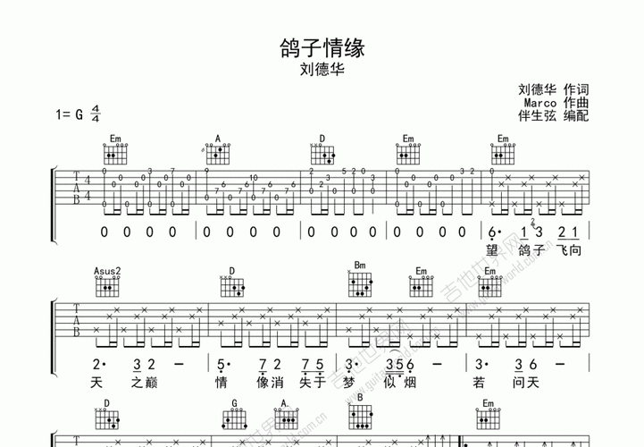 鸽子情缘歌词，鸽子情缘歌词国语版