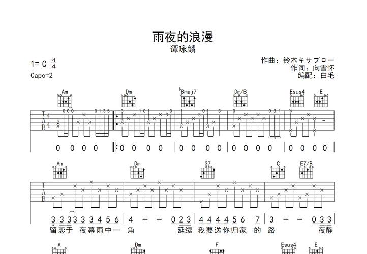 雨夜的浪漫？雨夜的浪漫简谱？